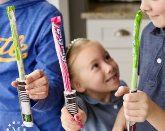 STAR WARS Valentines for boys and girls - Light Saber valentines for Laffy Taffy Ropes