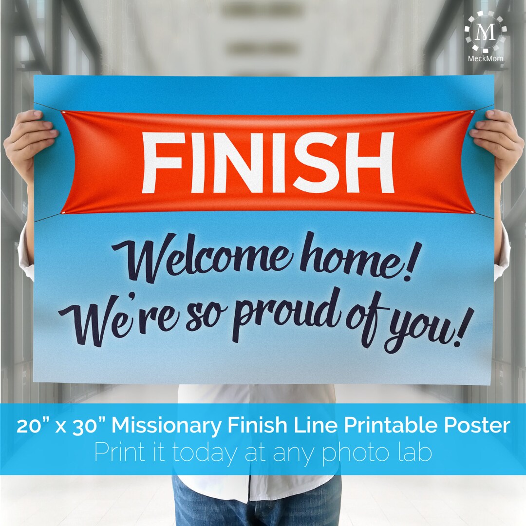 INSTANT DOWNLOAD Finish Line Poster for Elders and Sisters Etsy