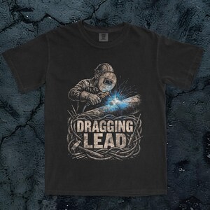 Camisa de soldador de tuberías, Comfort Colors 1717, camiseta de tejido grueso, ropa de trabajo estilo gótico obrero, regalo para soldadores de plataformas petrolíferas.