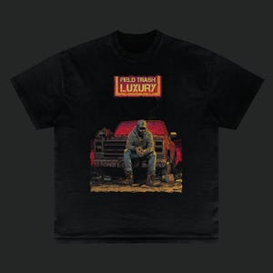 Camiseta com estampa de trabalhador bruto de campo petrolífero, Gildan 5000 Heavy Cotton, para quem trabalha em plataformas de petróleo e gás, ideal para quem busca um visual autêntico e profissional. Presente perfeito para quem trabalha em torres de perfuração.