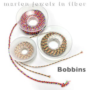 Tibetan Buddhist 5 Color Round Braided Cord - Bobbin - Size and Color Options with Black or Blue, plus Golden Metallic Filaments