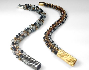 Kumihimo Duo Bracelet Kit - Place Vendome - Kit for 2 Kumihimo Bracelets - Braided Bracelet Kit with Beads - Beaded Kumihimo Bracelet Kit