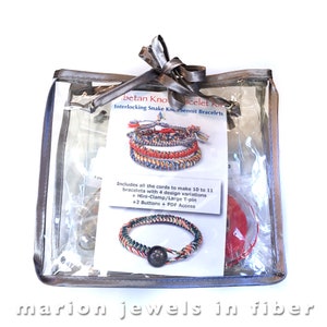 Tibetan Snake Knot Bracelet Kit: DIY Jewelry, Makes 10+ Bracelets includes Tutorial