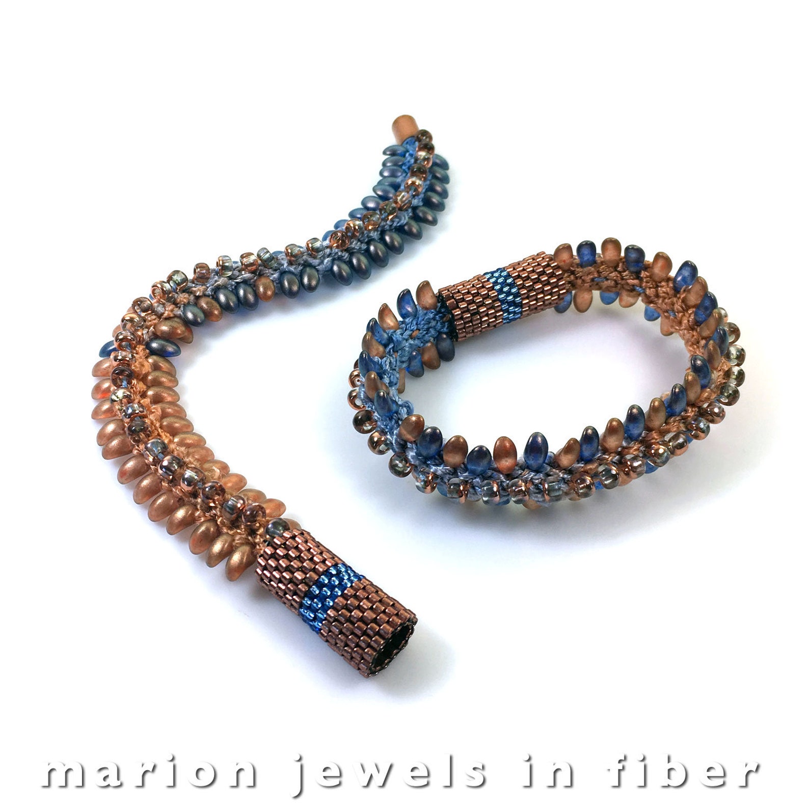 Copper River Kumihimo Bracelet - Beaded Braided Bracelet With Bead ...