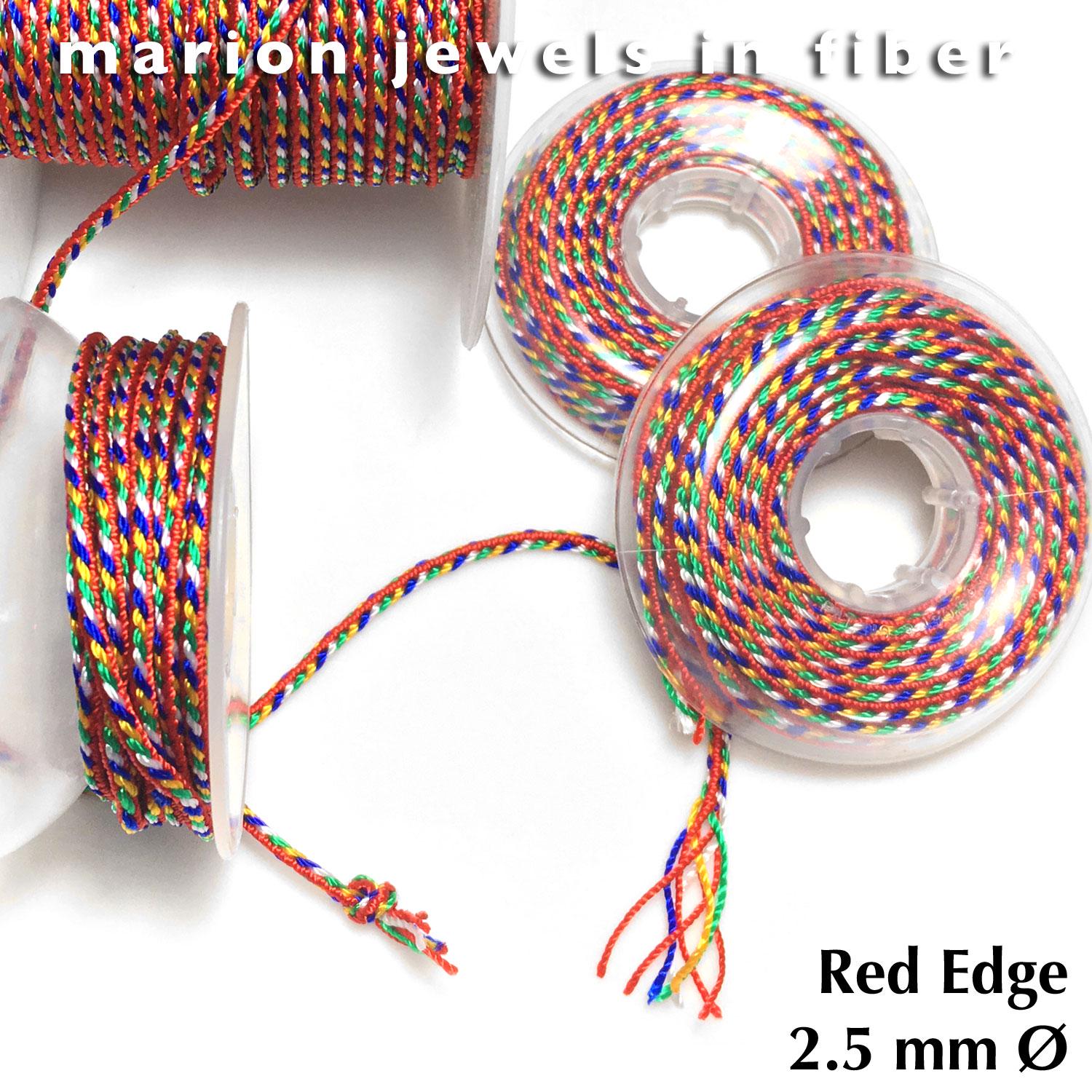 Tibetan Buddhist 5 Color Round Braided Cord W/black, Blue, or