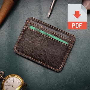 Patrón PDF DIY V13 para tarjetero, hecho a mano, de Almari Leatherworks