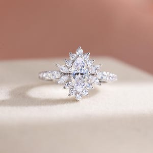 1CT Simulated Diamond Moissanite Sterling Silver Ring: Engagement, Wedding, Anniversary, Christmas