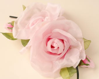 Corsage de flores de rosas rosadas vintage
