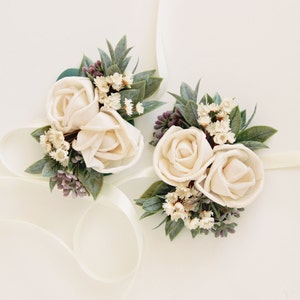 Sola flower corsage or boutonniere, (1) Wedding corsage, Groomsmen, Mother of the bride flower