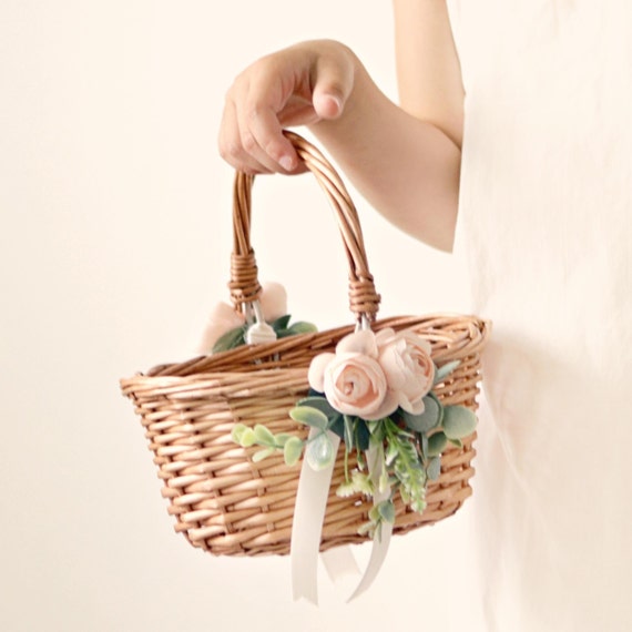Woven flower sale girl basket