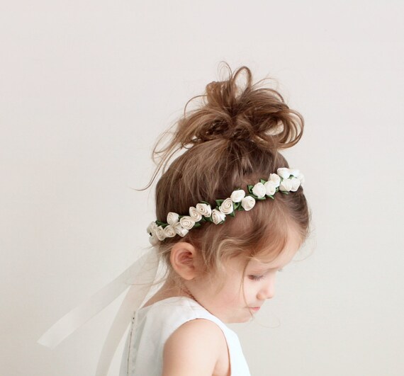 Flower Girl Crown Toddler Crown Pink Ivory Burgundy Plum Etsy
