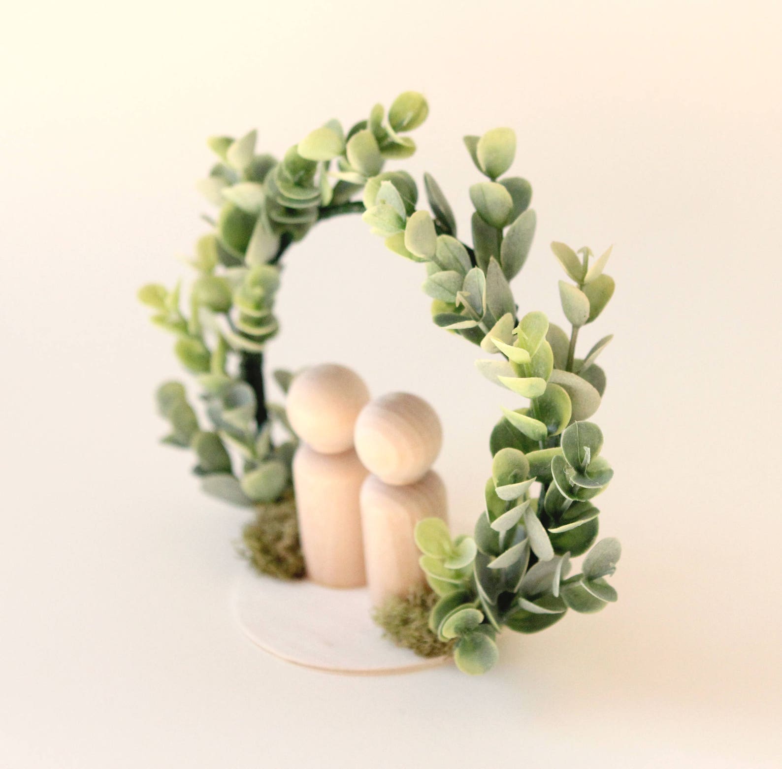 eucalyptus wedding cake topper