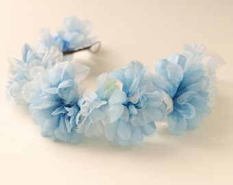 Tocado floral vintage | Corona de cabello nupcial "Something Blue"