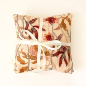 Fall wedding ring bearer pillow - Autumn foliage