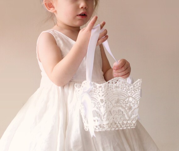 crochet flower girl basket