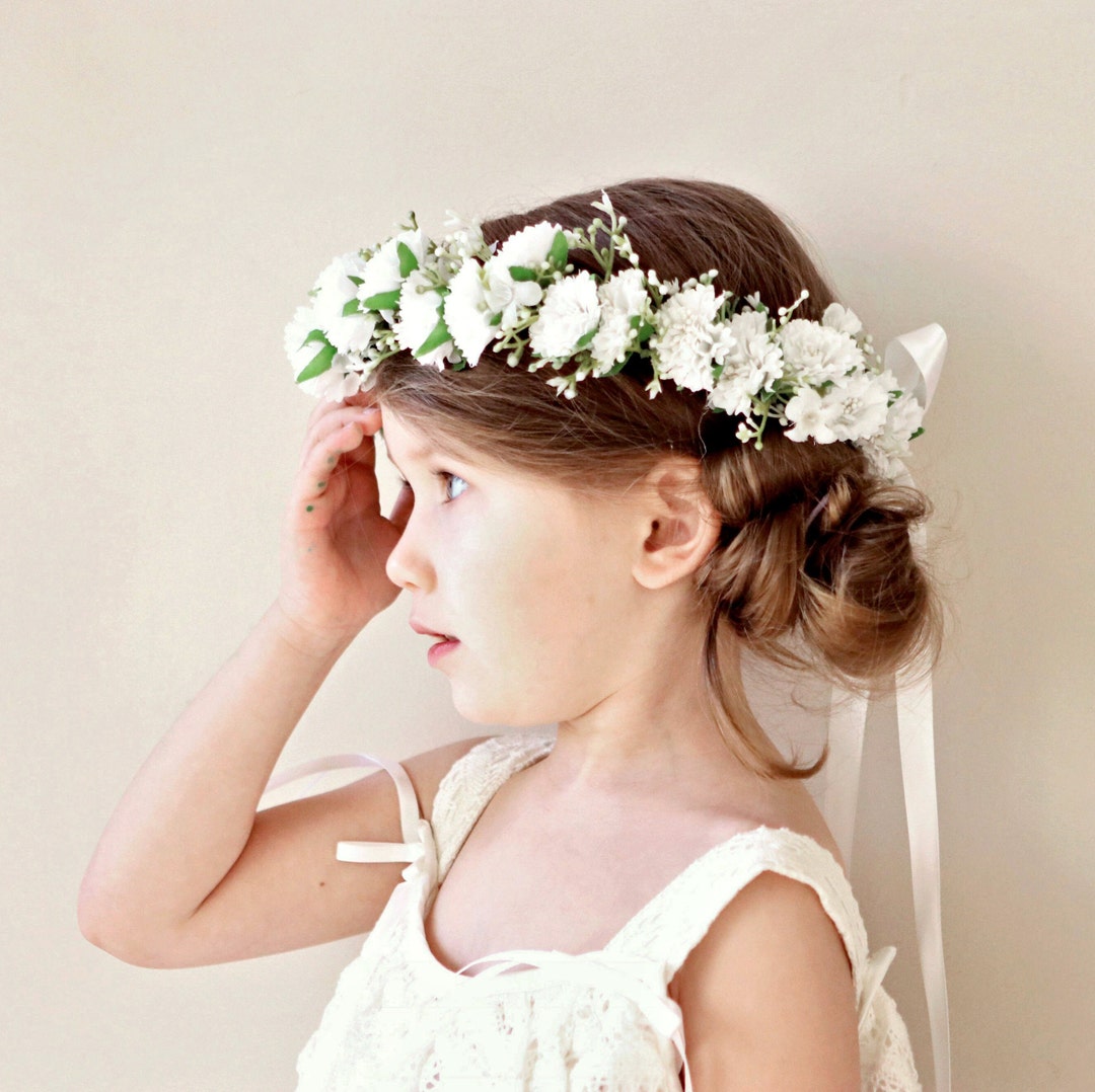 Babys Breath Flower Girl Crown, Ivory or White Flower Crown, First Communion - Etsy Babys Breath Flower Girl Crown, Ivory or White Flower Crown, First Communion - Etsy
