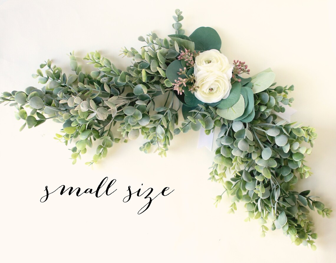 Faux eucalyptus swag Wedding decor sign mini Etsy