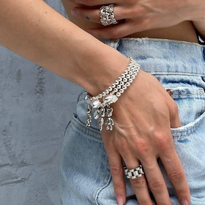 Bear Gold Crown Crystal Charm Bracelet Toggle Closure Chain Link Bear Bracelet Etsy Ireland