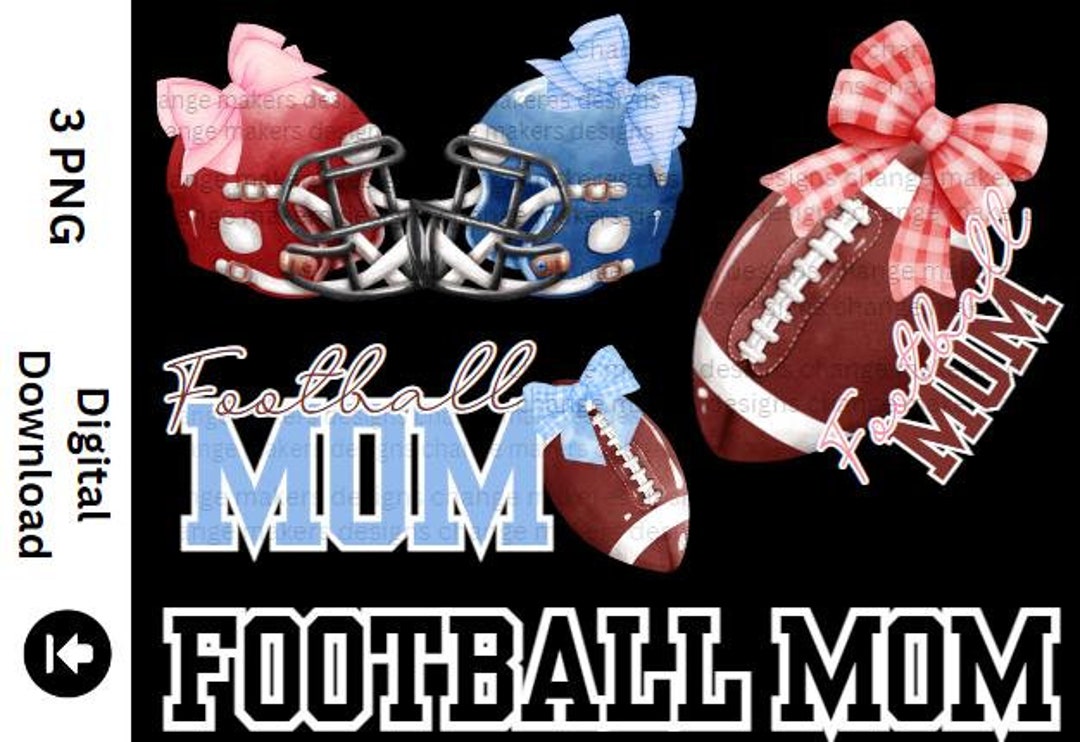 Football Mom Coquette Bow Png Superbowl Cute Football Season Mama Png ...