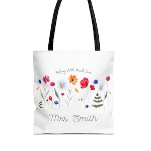 Sac fourre-tout personnalisé pour enseignant, cadeau de remerciement pour enseignant, cadeau personnalisé pour enseignant, sac fourre-tout personnalisé, sac fourre-tout réutilisable, cartable d'école,