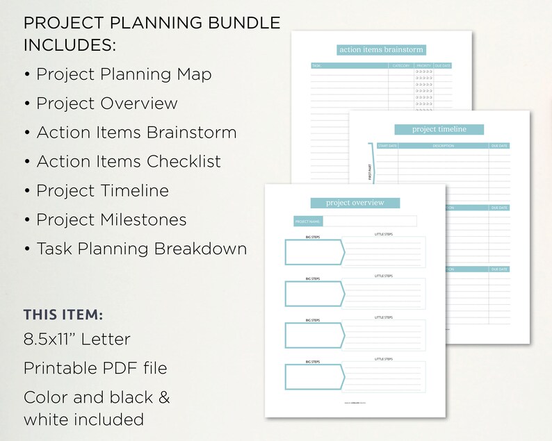 Project Planning Worksheets - Project Planner Tracker Overview - Goal ...