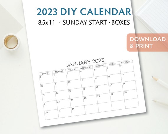 diy calendar printable - theheer.com