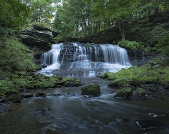 Waterfalling — Springfield Falls in the Amish countryside of Mercer County, Pennsylvania