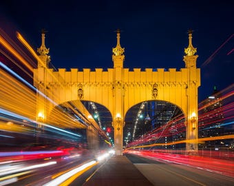 Stay Golden Pittsburgh — Rush hour traffic on the Smithfield Street Bridge the day after Daylight Savings Time in Pittsburgh, PA