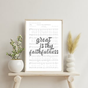 Great is thy Faithfulness | Printable Bible Hymn Wall Art | Wall Art, Digital Download, Multiple Sizes