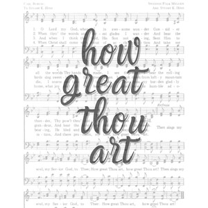 How Great Thou Art | Printable Bible Hymn Wall Art | Wall Art, Digital