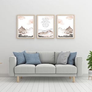 Ésaïe 40:31 | Attendez le Seigneur | Art mural biblique imprimable | Art mural, téléchargement numérique, plusieurs tailles