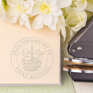 Stampante per libri personalizzata, Stampante per biblioteche, Design per biblioteche, Design personalizzato per stampatrice, Regali per amanti dei libri, Ex libris di