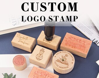 Custom logo stamp, Rubber stamp, Business stamp, Company stamp, Personalized stamp, Packaging stamp, Multi-size, Any logo can be customised