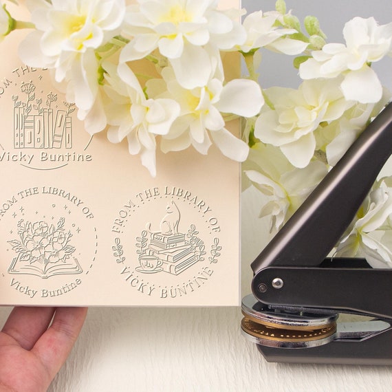 Library Embossing Seal Personalized Book Embosser - Custom Library ...
