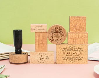 Custom logo stamp, Rubber stamps, Personalized business packaging stamps, Multi-size, Any logo can be customised