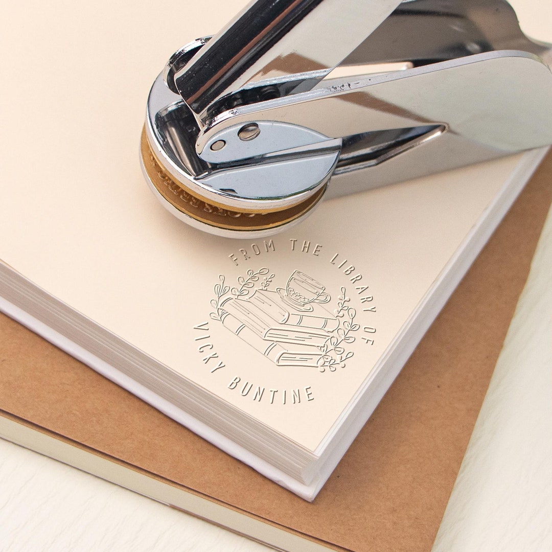 Book Embosser Personalized, Library Embosser, Library Design, Custom ...