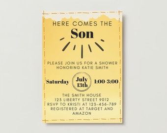 Ecco che arriva l'invito alla baby shower del figlio