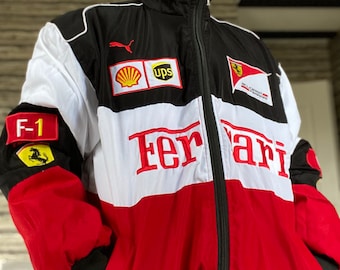 Vintage Ferrari Racing Jacket | F1 Jacket | Car Jacket | Formula One | Rally Jacket | Street wear | Old School