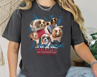 Benutzerdefinierte Haustier Bild Retro Shirt, personalisiertes Shirt, Komfort Farben kundenspezifisches Foto Shirt, Haustier Collage Shirt, Weihnachtsgeschenk für Haustier Liebhaber, unisex