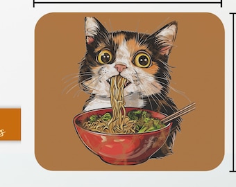 Lustiges Mauspad Glückskatze Ramen: Wunderliches Schreibtischzubehör