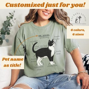 Custom Funny Tuxedo Cat Shirt – Personalized Gift with Pet Anatomy, Name for Cat Lovers, Cat Moms & Pet Lovers, gift for her, gift for him