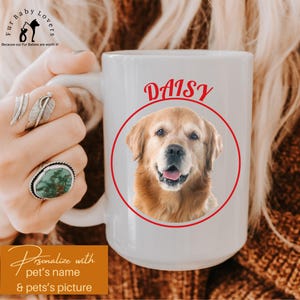 Individuelle Fototasse, Hundeliebhaber Geschenk, Tasse mit Foto und Name, personalisierte Geschenke, einzigartiges Geschenk für Hundemama, Hundepapa
