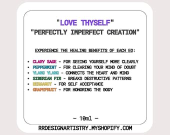 LOVE THYSELF Signature Essential Oil Roller Blend - 15ml Essential Oil Roller Bottle Blend
