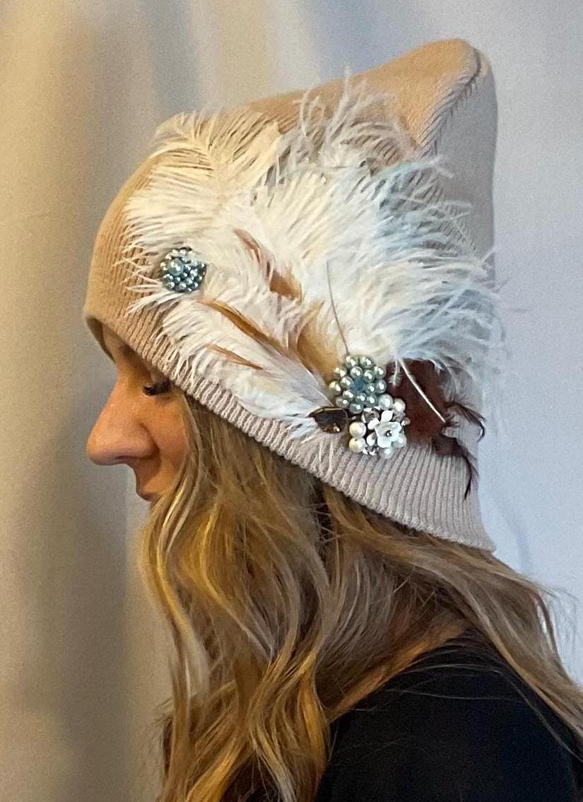 Wind & Air Feathered Flapper - Fashionable Sparkly Vintage Jeweled All ...
