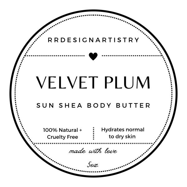 Velvet Plum Sun Shea Body Butter - Body Lotion - Body Moisturizing Creams - Scented Lotions - Vegan - Paraben-Free - All-Natural Lotion