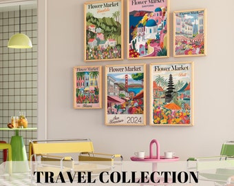 Y2K-posters muurcollageset - 40-delig Maximalist Preppy Room Decor, bundel reisposters voor slaapzalen en trendy ruimtes