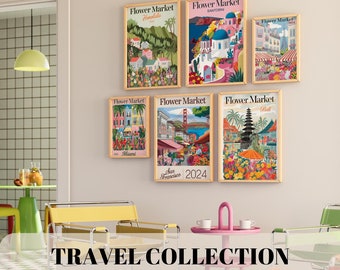 Y2K-posters muurcollageset - Maximalist Preppy Room Decor, 40-delige reisposterbundel voor slaapzalen en trendy ruimtes