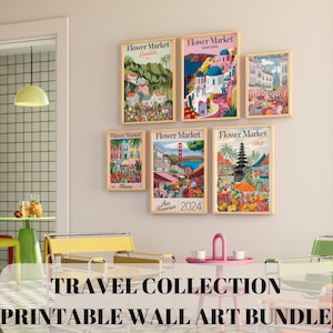 MEGA BUNDLE of 40 Y2K Posters and Wall Collage Set -Maximalist Preppy Room Decor,Travel Poster Bundle, and Trendy Gallery Wall Set for Dorms