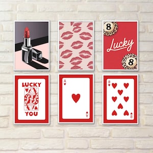 Zestaw 6 modnych dziewczęcych plakatów ściennych, plakaty retro funky preppy, czarno-białe dekoracje inspirowane magazynem Y2K do wózka barowego i pokoju w akademiku