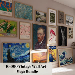 Muted Oil Paintings Mega Bundle - Antique Gallery Wall Prints, Vintage Cottagecore Art, Neutral Farmhouse and Countryside Decor
